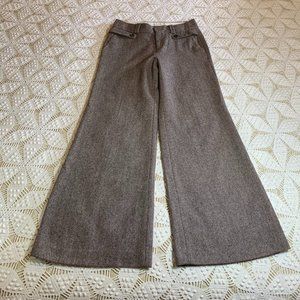 Women's Banana Republic Stretch 6P Wool Blend Tweed 4-Pocket Belted Dress Pants